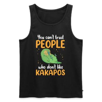 Kakapo do not trust flightless parrot Kakapo - Men's Premium Organic Tank Top - black - Front - AI Model Male 178 light (178cm)