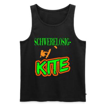 Schwerelosigkeit Kitesurfen Kiten für Kiter - Männer Premium Bio Tank Top - Schwarz - Vorne - Michal (187cm)