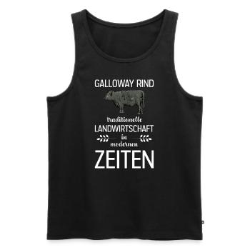 Galloway Rind I Schottland Rinderzucht für - Männer Premium Bio Tank Top - Schwarz - Vorne - Michal (187cm)
