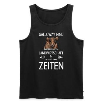 Galloway Rind I Schottland Rinderzucht für - Männer Premium Bio Tank Top - Schwarz - Vorne - Michal (187cm)