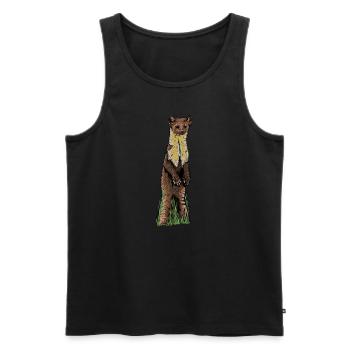Pine marten I Noble marten marten motif for hunters - Men's Premium Organic Tank Top - black - Front - AI Model Male 178 light (178cm)