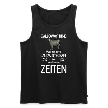 Galloway Rind I Schottland Rinderzucht für - Männer Premium Bio Tank Top - Schwarz - Vorne - Michal (187cm)