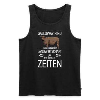 Galloway Rind I Schottland Rinderzucht für - Männer Premium Bio Tank Top - Schwarz - Vorne - Michal (187cm)