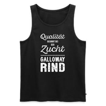 Galloway Rind I Schottland Rinderzucht für - Männer Premium Bio Tank Top - Schwarz - Vorne - Michal (187cm)