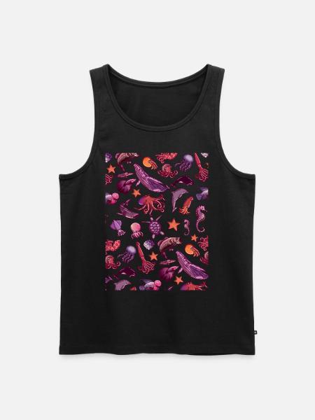 Fish Lovers Diver Freediving - Men's Premium Organic Tank Top - black