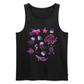 Meerestier Meer Unterwasser - Männer Premium Bio Tank Top - Schwarz - Vorne - Michal (187cm)