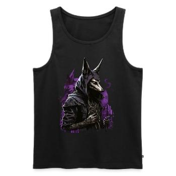 Anubi's God of the Dead Futuristic Gift - Men's Premium Organic Tank Top - black - Front - AI Model Male 178 light (178cm)