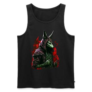 Anubi's God of the Dead Futuristic Gift - Men's Premium Organic Tank Top - black - Front - AI Model Male 178 light (178cm)