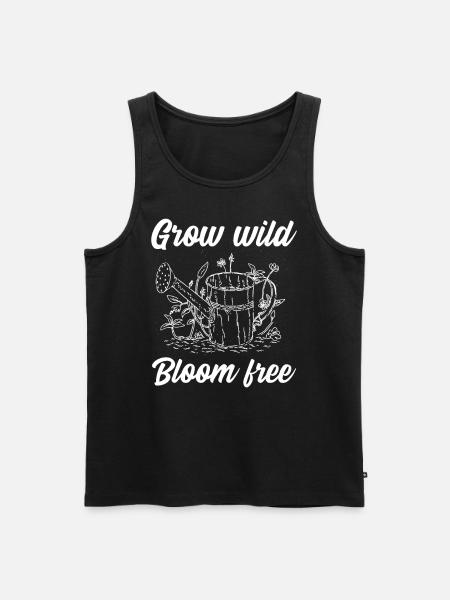 Grow wild bloom free - Men's Premium Organic Tank Top - black