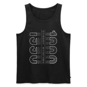 Finest Vintage 1990 Year of birth 1990 Birthday - Men's Premium Organic Tank Top - black - Front - Michal (187cm)