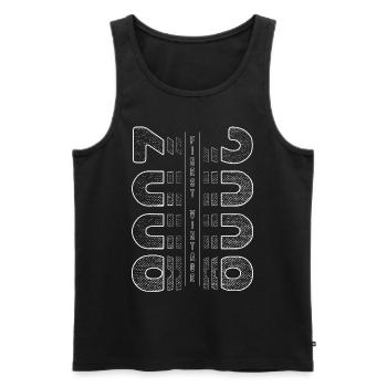 Finest Vintage 2008 Year of birth 2008 Birthday - Men's Premium Organic Tank Top - black - Front - Michal (187cm)