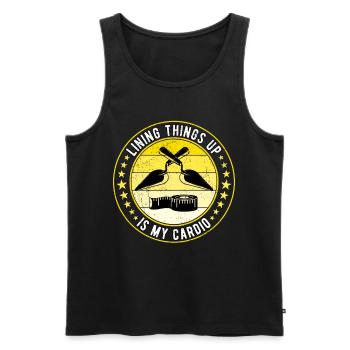 Bodenleger Fliesenleger Estrichleger - Männer Premium Bio Tank Top - Schwarz - Vorne - AI Model Male 178 light (178cm)