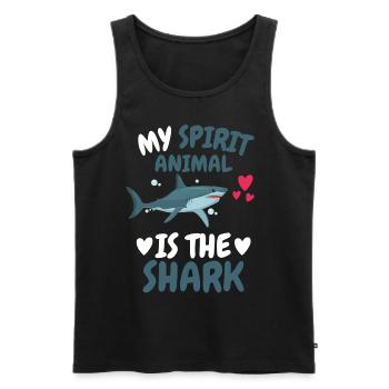 Mein spirituelles Tier Ozean Tier Geschenk Hai - Männer Premium Bio Tank Top - Schwarz - Vorne - AI Model Male 178 light (178cm)