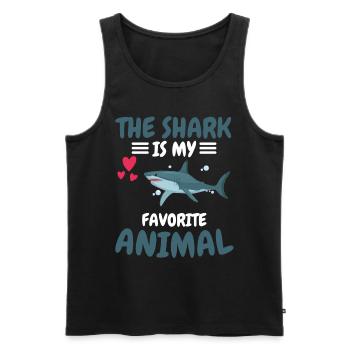 Animal préféré prédateur océan animal cadeau requin - Débardeur bio Premium Homme - noir - Devant - AI Model Male 178 light (178cm)