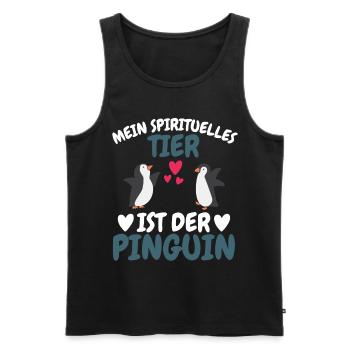 Antarktis Tier Spirituelles Tier Geschenk Pinguin - Männer Premium Bio Tank Top - Schwarz - Vorne - AI Model Male 178 light (178cm)