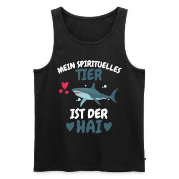 Ozean Tierliebhaber Spirituelles Tier Geschenk Hai - Männer Premium Bio Tank Top - Schwarz - Vorne - Michal (187cm)