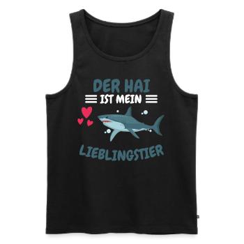 Ozean Tier Lieblingstier Geschenk Lustiges Hai - Männer Premium Bio Tank Top - Schwarz - Vorne - Michal (187cm)