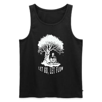 Buddhist Meditation Zen Buddha Buddhismus und Yoga - Männer Premium Bio Tank Top - Schwarz - Vorne - Michal (187cm)