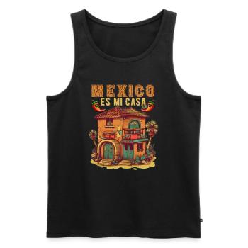 Mexiko Strandurlaub am Meer Design Strandmotiv - Männer Premium Bio Tank Top - Schwarz - Vorne - AI Model Male 178 light (178cm)