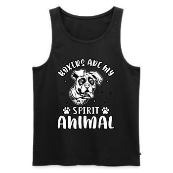 Boxers Are My Spirit Animal - Männer Premium Bio Tank Top - Schwarz - Vorne - Michal (187cm)