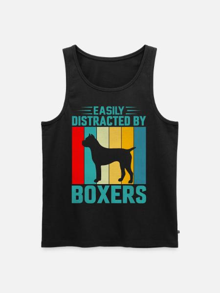 Easily distracted by boxers - Men's Premium Organic Tank Top - black