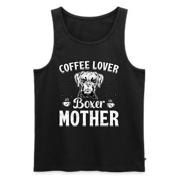 Coffee lover boxer mother - Men's Premium Organic Tank Top - black - Front - Michal (187cm)