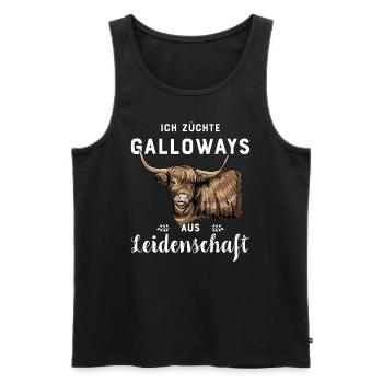 Galloway Rind I Schottland Rinderzucht für - Männer Premium Bio Tank Top - Schwarz - Vorne - Michal (187cm)