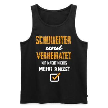 Schulleiter und Verheiratet - Männer Premium Bio Tank Top - Schwarz - Vorne - Michal (187cm)