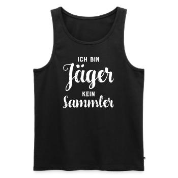 Jäger I Jagd Wildschwein Rehwild Motiv für - Männer Premium Bio Tank Top - Schwarz - Vorne - AI Model Male 178 light (178cm)