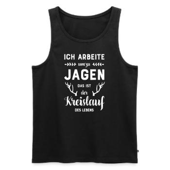 Jäger I Jagd Wildschwein Rehwild Motiv für - Männer Premium Bio Tank Top - Schwarz - Vorne - AI Model Male 178 light (178cm)