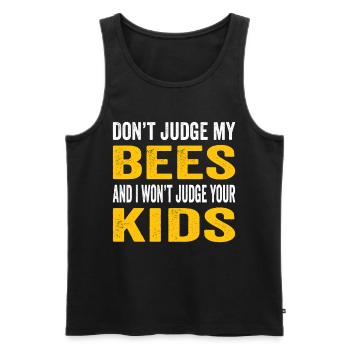 Beekeepers Bees Honey bees Beekeeping - Men's Premium Organic Tank Top - black - Front - AI Model Male 178 light (178cm)