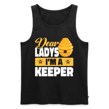 Beekeepers Bees Honey bees Beekeeping - Men's Premium Organic Tank Top - black - Front - AI Model Male 178 light (178cm)