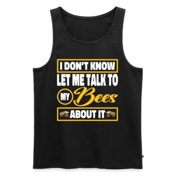 Beekeepers Bees Honey bees Beekeeping - Men's Premium Organic Tank Top - black - Front - AI Model Male 178 light (178cm)