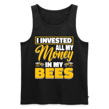 Beekeepers Bees Honey bees Beekeeping - Men's Premium Organic Tank Top - black - Front - AI Model Male 178 light (178cm)