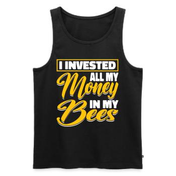 Beekeepers Bees Honey bees Beekeeping - Men's Premium Organic Tank Top - black - Front - AI Model Male 178 light (178cm)