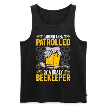 Beekeepers Bees Honey bees Beekeeping - Men's Premium Organic Tank Top - black - Front - AI Model Male 178 light (178cm)