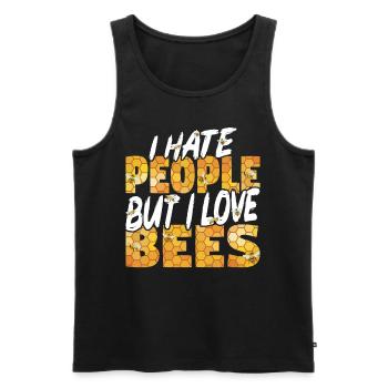Beekeepers Bees Honey bees Beekeeping - Men's Premium Organic Tank Top - black - Front - AI Model Male 178 light (178cm)