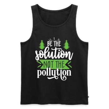 Eco-friendly Earth Planet Save Earth Day - Men's Premium Organic Tank Top - black - Front - Michal (187cm)
