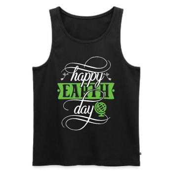 Eco-friendly Earth Planet Save Earth Day - Men's Premium Organic Tank Top - black - Front - Michal (187cm)