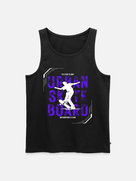Urban Skate Board - Männer Premium Bio Tank Top - Schwarz
