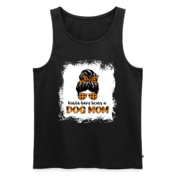 un peu occupé à être une maman chien Boxer - Débardeur bio Premium Homme - noir - Devant - Michal (187cm)