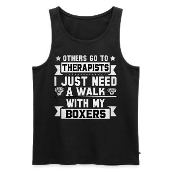 Boxeur - Débardeur bio Premium Homme - noir - Devant - Michal (187cm)