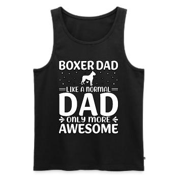 Boxer dad like a normal dad only more awesome - Men's Premium Organic Tank Top - black - Front - Michal (187cm)