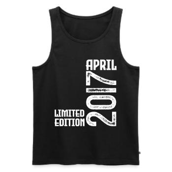 Gift April 2017. Birthday April 2017. April. - Men's Premium Organic Tank Top - black - Front - Michal (187cm)