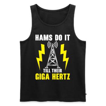 Hams Do It Till Their Giga Hertz Ham Radio - Männer Premium Bio Tank Top - Schwarz - Vorne - AI Model Male 178 light (178cm)
