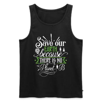 Jour de la Terre respectueux de l’environnement Terre Planète Sauver - Débardeur bio Premium Homme - noir - Devant - Michal (187cm)