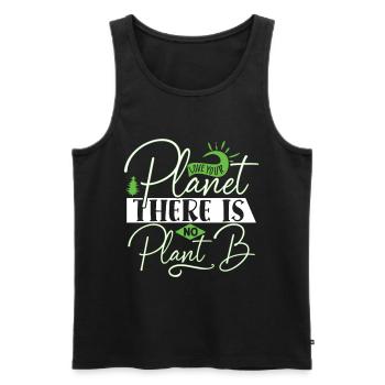 Earth Day Eco-Friendly Earth Saving the Planet - Men's Premium Organic Tank Top - black - Front - Michal (187cm)