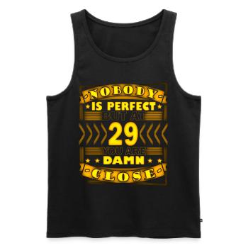 29. Geburtstag - Männer Premium Bio Tank Top - Schwarz - Vorne - AI Model Male 178 light (178cm)