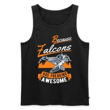 Because Falcons are freaking awesome Falke - Men's Premium Organic Tank Top - black - Front - AI Model Male 178 light (178cm)