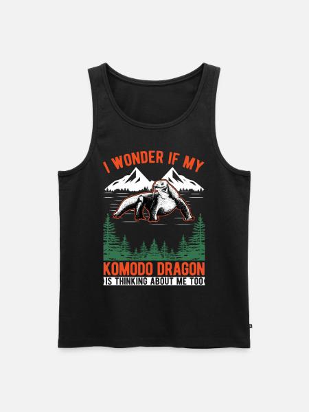 Komodowaran Waran Komododrache - Männer Premium Bio Tank Top - Schwarz